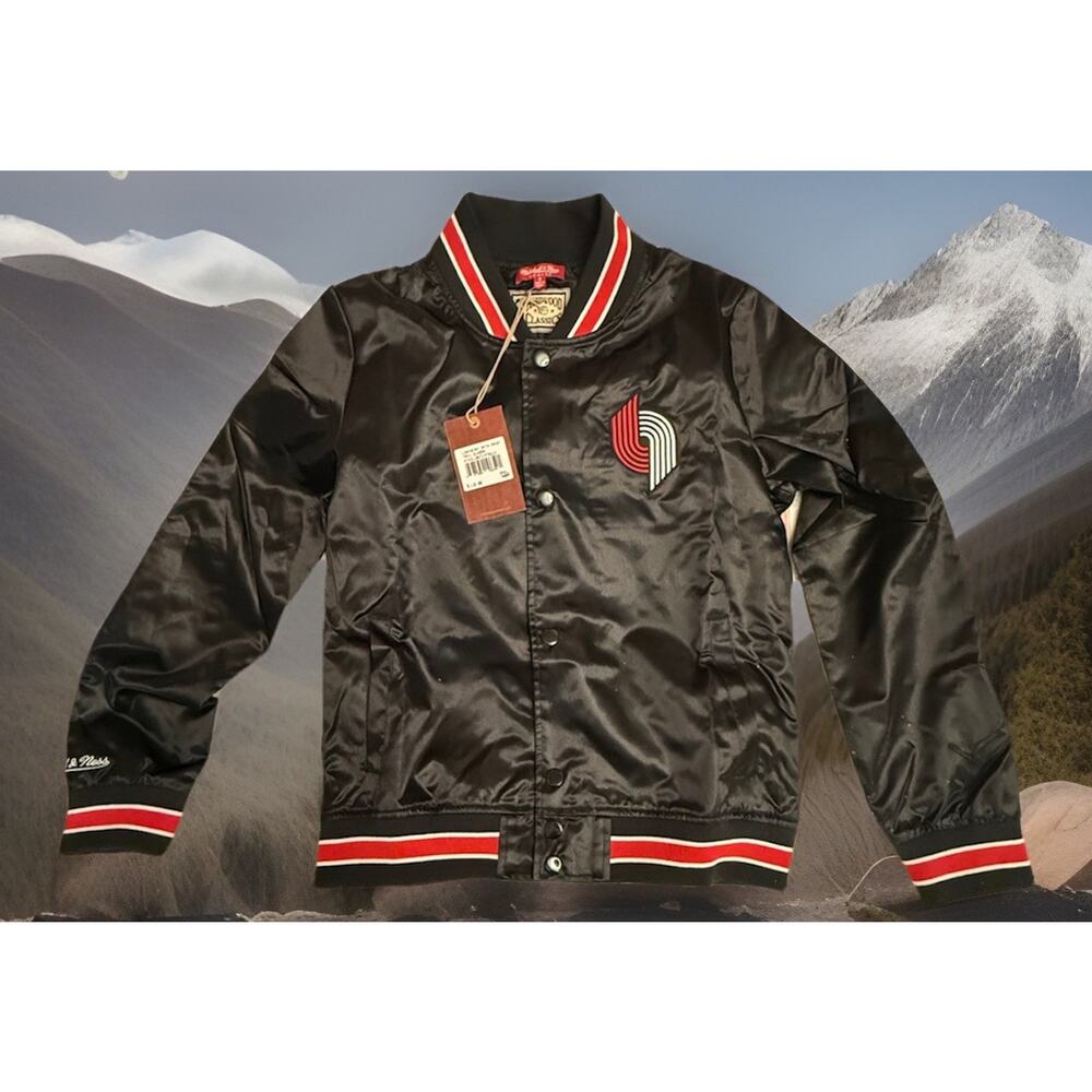 Mitchell & Ness Women’s Size S Lightweight Satin Jacket Portland Trail Blazers